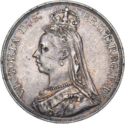 1892 Crown - Victoria British Silver Coin - Nice