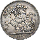 1902 Crown - Edward VII British Silver Coin - Nice