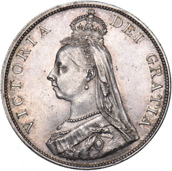 1889 Double Florin - Victoria British Silver Coin - Very Nice