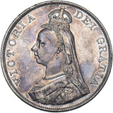 1890 Double Florin - Victoria British Silver Coin - Nice