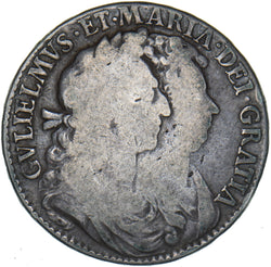 1690 Halfcrown - William & Mary British Silver Coin