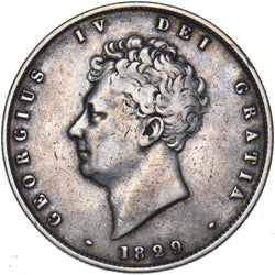 1829 Halfcrown - George IV British Silver Coin - Nice