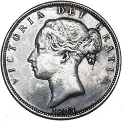 1887 Halfcrown (Young Head) - Victoria British Silver Coin