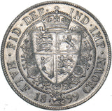 1899 Halfcrown - Victoria British Silver Coin - Nice