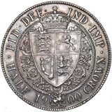 1900 Halfcrown - Victoria British Silver Coin - Very Nice