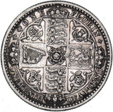 1849 Godless Florin - Victoria British Silver Coin - Very Nice