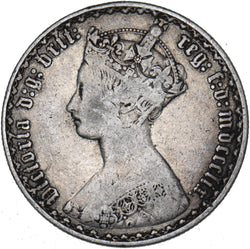 1859 Gothic Florin - Victoria British Silver Coin