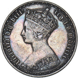 1860 Gothic Florin - Victoria British Silver Coin - Nice