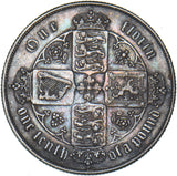 1860 Gothic Florin - Victoria British Silver Coin - Nice