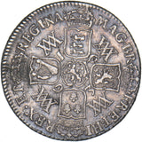 1693 Shilling (3 Over 0) - William & Mary British Silver Coin - Nice