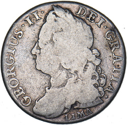 1745 Lima Shilling - George II British Silver Coin