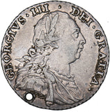 1787 Shilling (Holed) - George III British Silver Coin