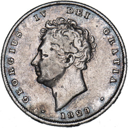 1829 Shilling (Mount Marks) - George IV British Silver Coin