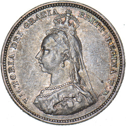 1887 Shilling - Victoria British Silver Coin - Nice