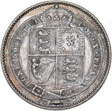 1887 Shilling - Victoria British Silver Coin - Nice