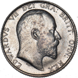 1910 Shilling - Edward VII British Silver Coin - Very Nice