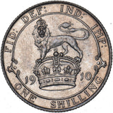 1910 Shilling - Edward VII British Silver Coin - Very Nice