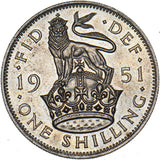 1951 Proof English Shilling - George VI British  Coin - Superb