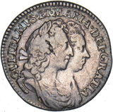 1693 Sixpence - William & Mary British Silver Coin - Nice