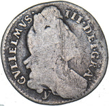 1696 y Sixpence (York Mint) - William III British Silver Coin
