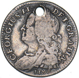 1746 Lima Sixpence (Holed) - George II British Silver Coin