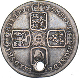 1746 Lima Sixpence (Holed) - George II British Silver Coin
