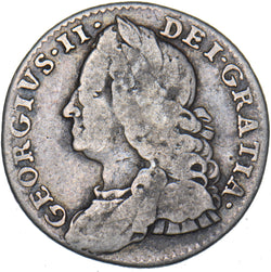 1757 Sixpence - George II British Silver Coin