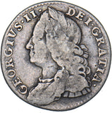 1757 Sixpence - George II British Silver Coin