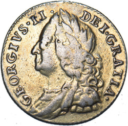 1758 Sixpence (Gilded & Ex Mount) - George II British Silver Coin