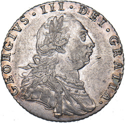 1787 Sixpence - George III British Silver Coin - Nice