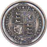 1887 Sixpence - Victoria British Silver Coin - Very Nice