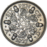 1927 Proof Sixpence - George V British Silver Coin - Superb