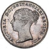 1859 Threepence - Victoria British Silver Coin - Very Nice