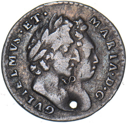 1694 Maundy Twopence (Holed) - William & Mary British Silver Coin