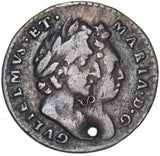 1694 Maundy Twopence (Holed) - William & Mary British Silver Coin