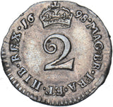 1698 Maundy Twopence - William III British Silver Coin - Very Nice