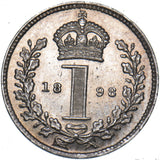 1898 Maundy Penny - Victoria British Silver Coin - Superb