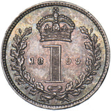 1899 Maundy Penny - Victoria British Silver Coin - Superb