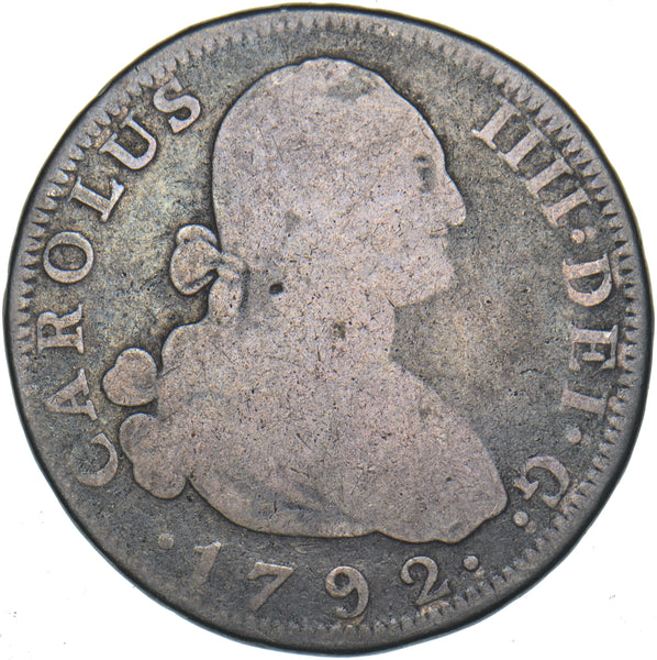 1792 Spain 4 Reales - Charles IV Silver Coin