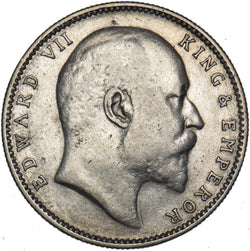 1906 India Rupee - Edward VII Silver Coin - Nice