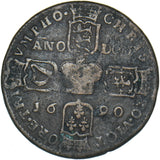 1690 Ireland Gunmoney Crown (Dies 1I) - James II Copper/Brass Coin