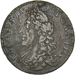 1690 Ireland Gunmoney Halfcrown (Feb:) - James II Copper/Brass Coin - Nice