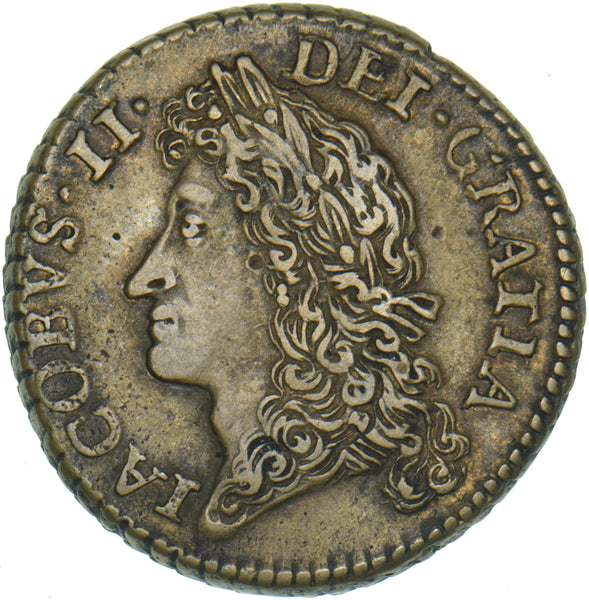 1690 Ireland Gunmoney Limerick Halfcrown (May) - Copper/Brass Coin - Very Nice