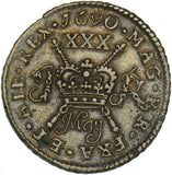 1690 Ireland Gunmoney Limerick Halfcrown (May) - Copper/Brass Coin - Very Nice