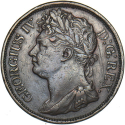 1823 Ireland Halfpenny - George IV Copper Coin - Nice