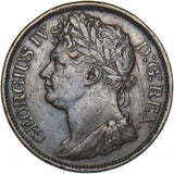 1823 Ireland Halfpenny - George IV Copper Coin - Nice