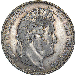 1840 B France 5 Francs - Silver Coin - Nice