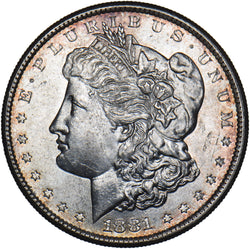1881 S Morgan Dollar - USA Silver Coin - Superb
