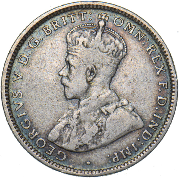 1915 Australia Shilling - George V Silver Coin - Nice