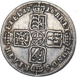 1718 German States Brunswick 1/6 Thaler - George I Silver Coin - Nice
